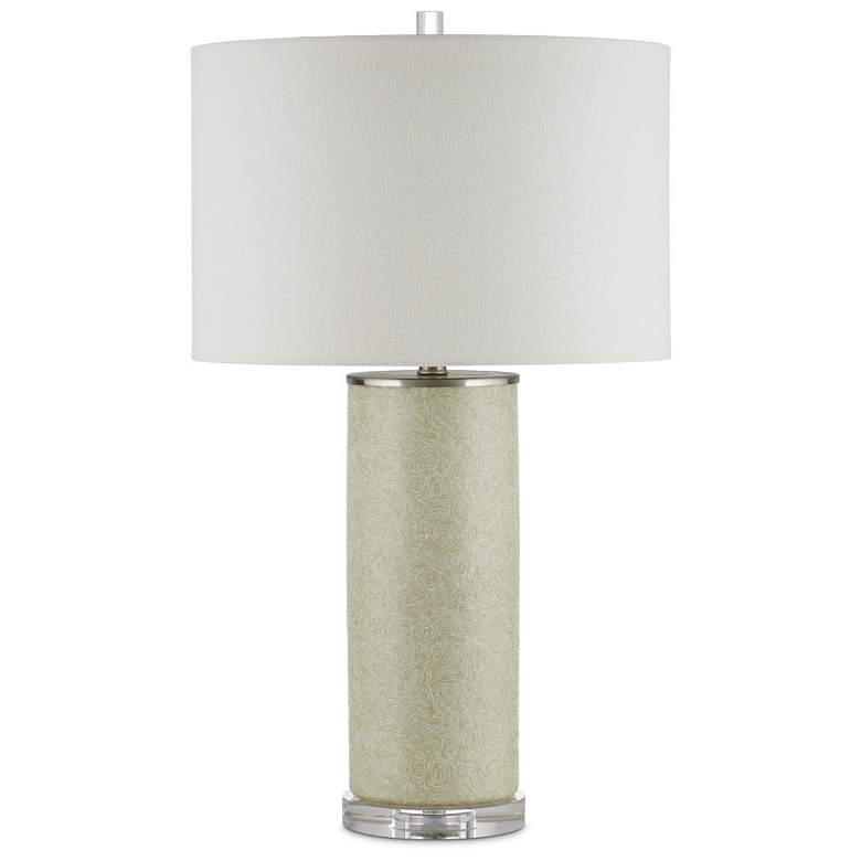 Image 4 Currey & Company 29" Verdure Green Cylinder Table Lamp more views