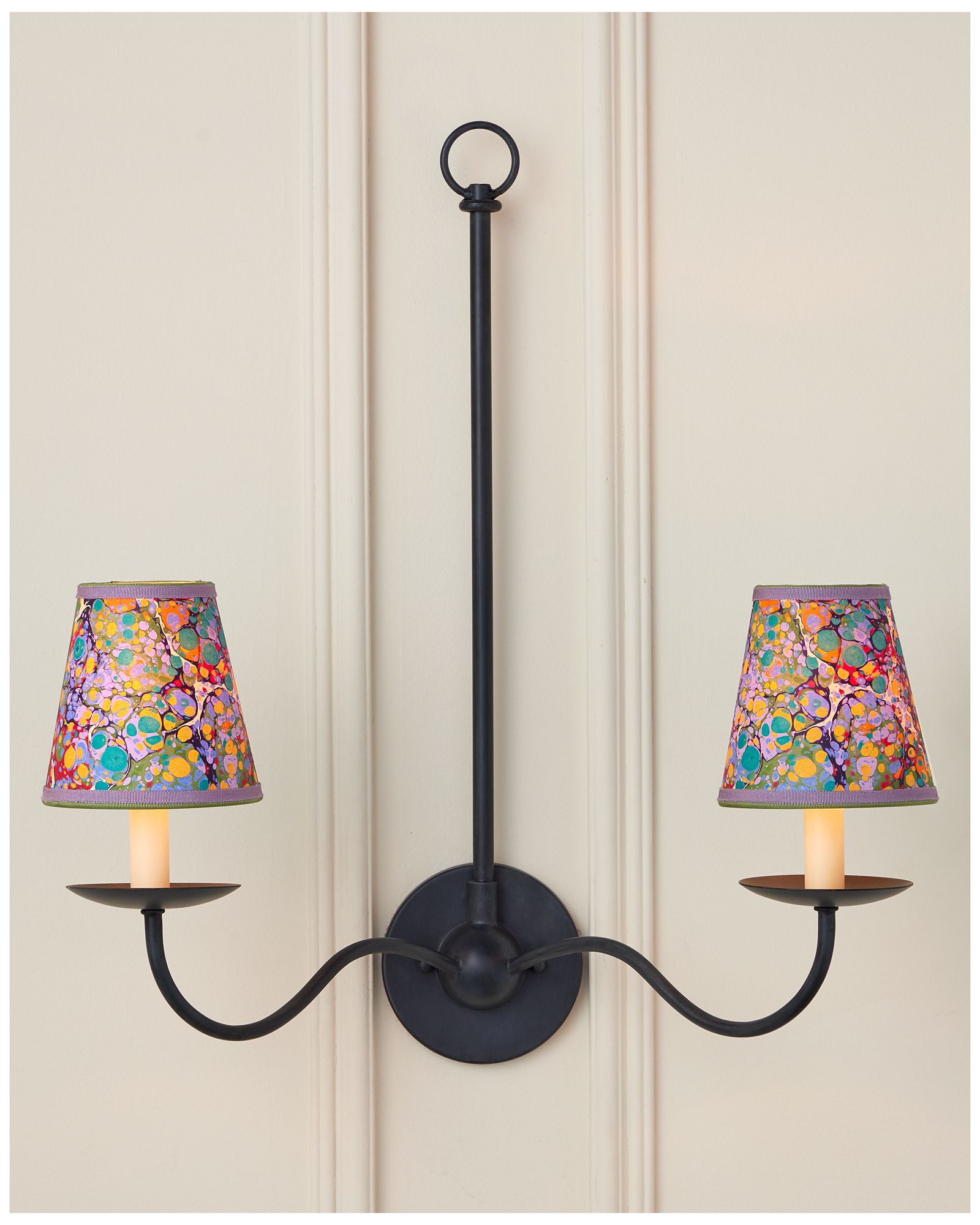 Image 7 Currey & Company 3" x 5" x 5" Marble Multi-Color Paper T more views