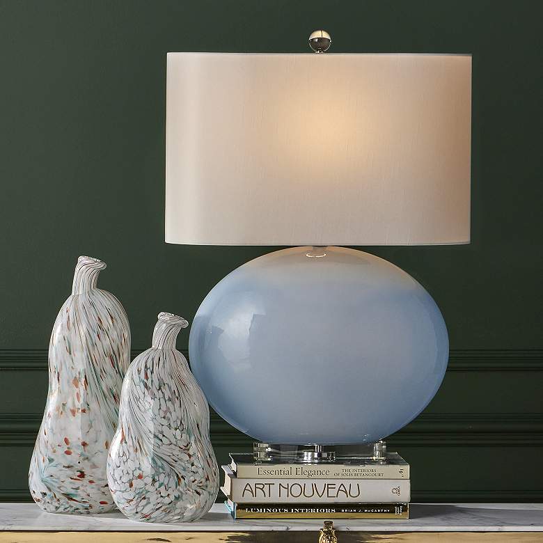 Image 1 Currey & Company 30.5" Laconia Optic Crystal Table Lamp