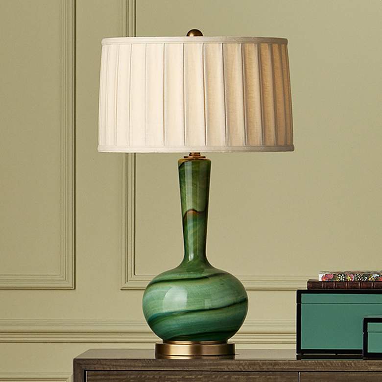 Image 1 Currey & Company 30.5" Lamartine Green Table Lamp