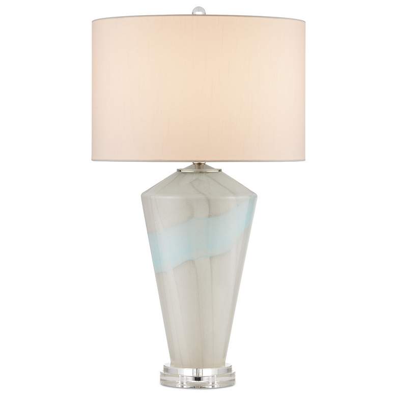 Image 1 Currey & Company 30" Floating Cloud Blue Gray Table Lamp