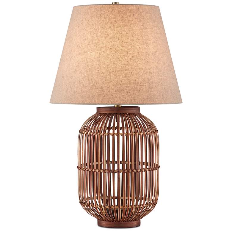Image 1 Currey & Company 31.0" Cyrus Bamboo Table Lamp
