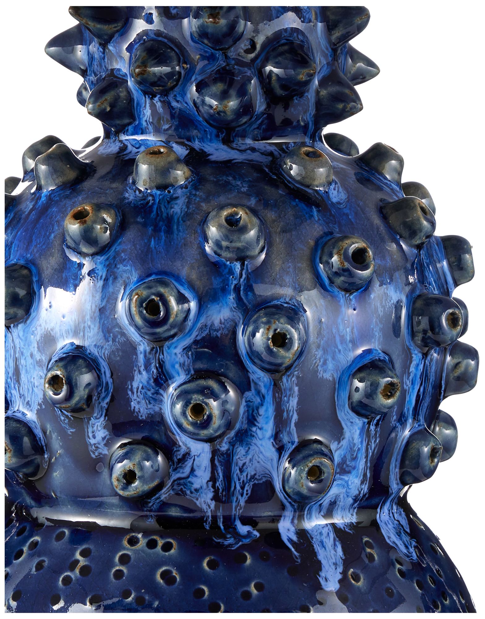 Image 2 Currey & Company 31.0" Undersea Dark Blue Ceramic Table Lamp more views