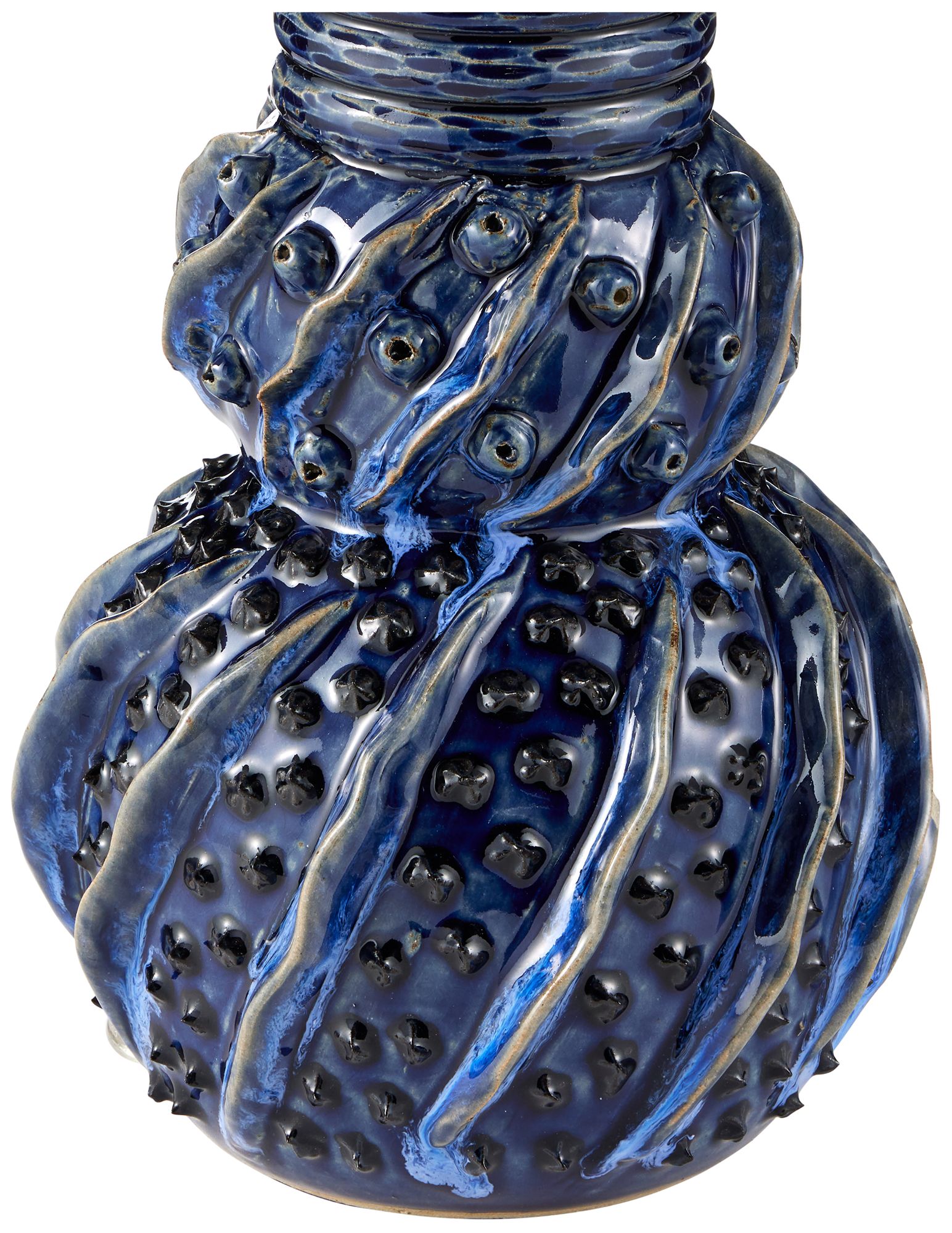 Image 3 Currey & Company 31.0" Undersea Dark Blue Ceramic Table Lamp more views