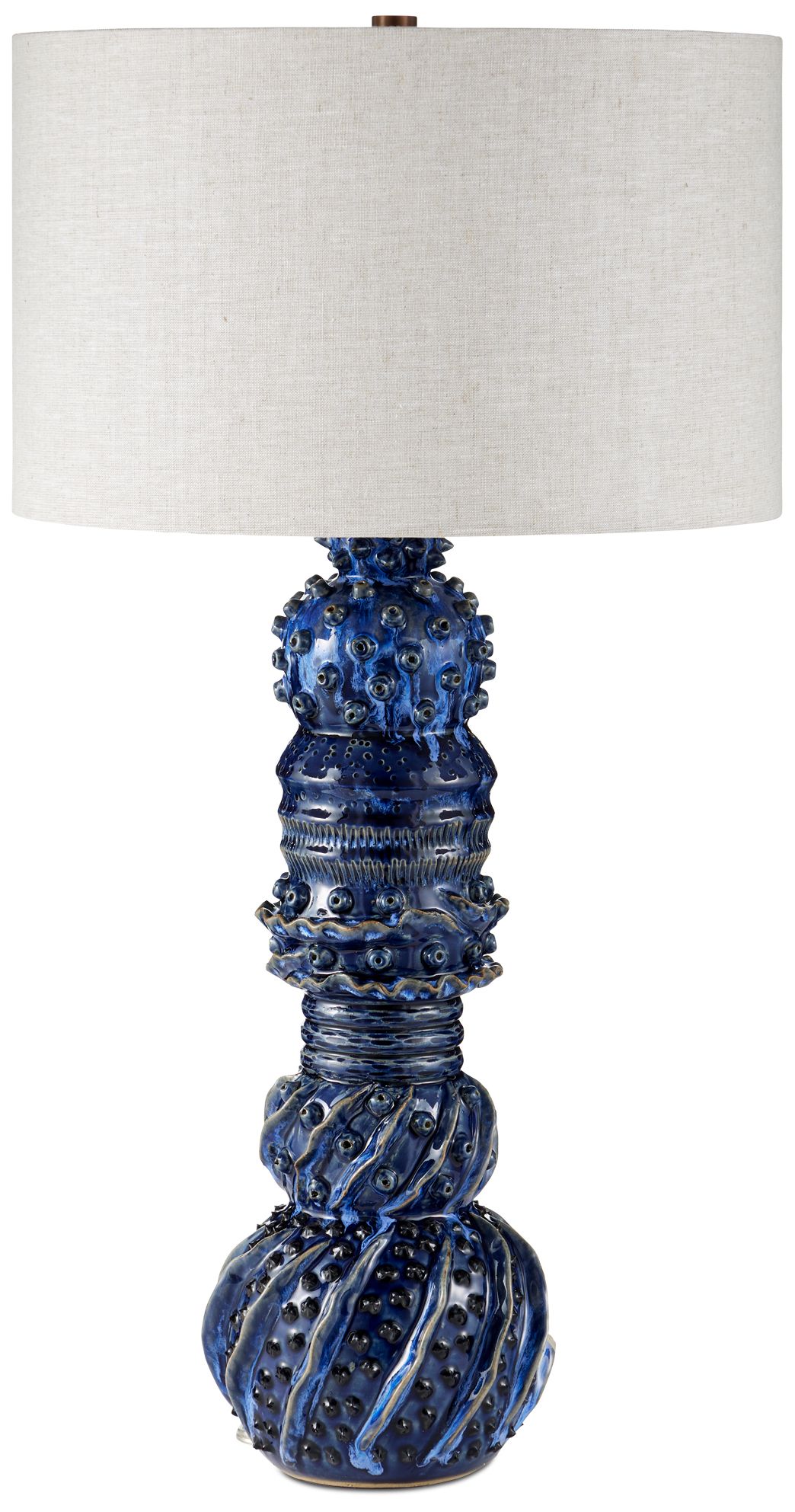 Image 5 Currey & Company 31.0" Undersea Dark Blue Ceramic Table Lamp more views