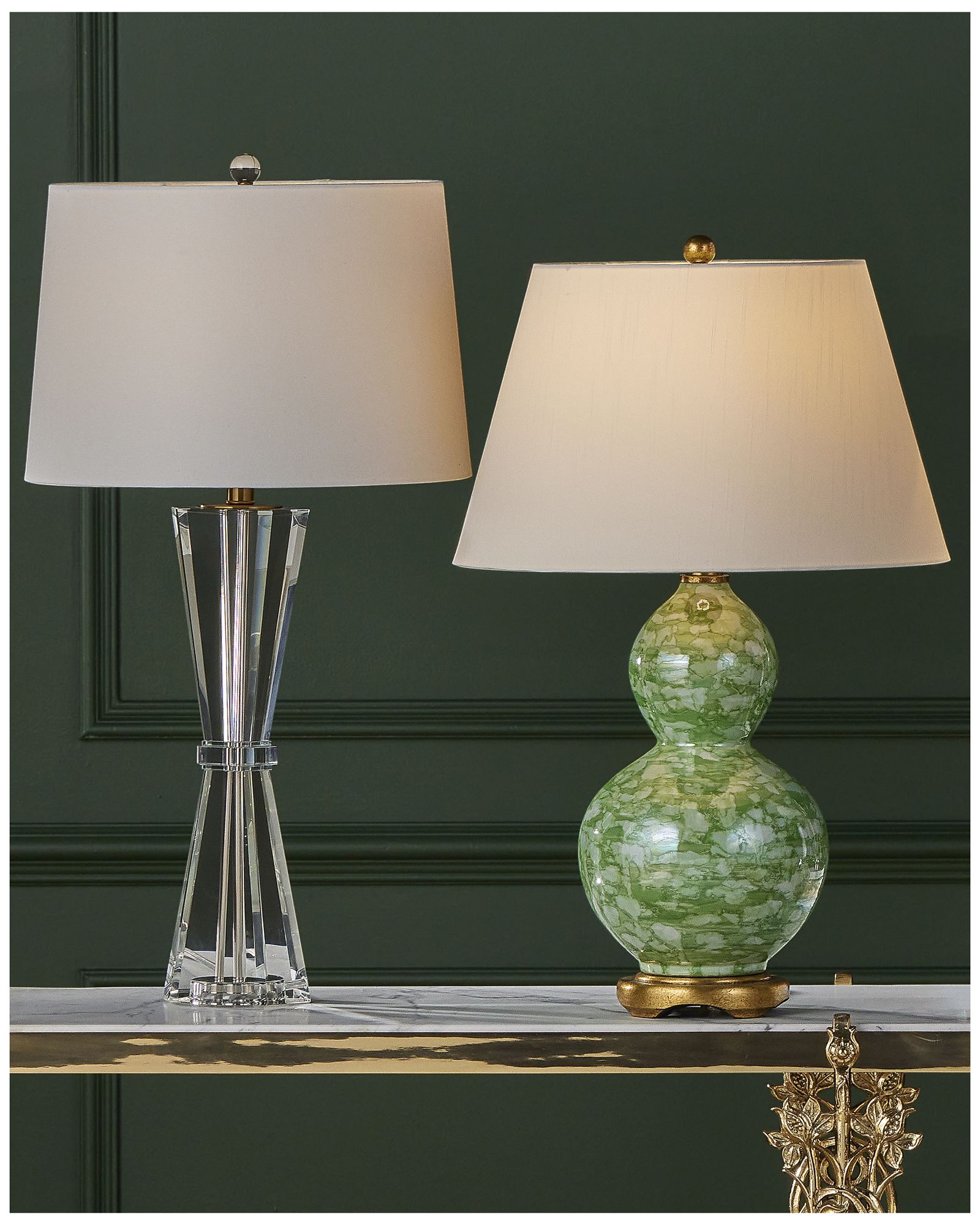 Currey & Company 31.5" Duveen Optic Crystal Table Lamp