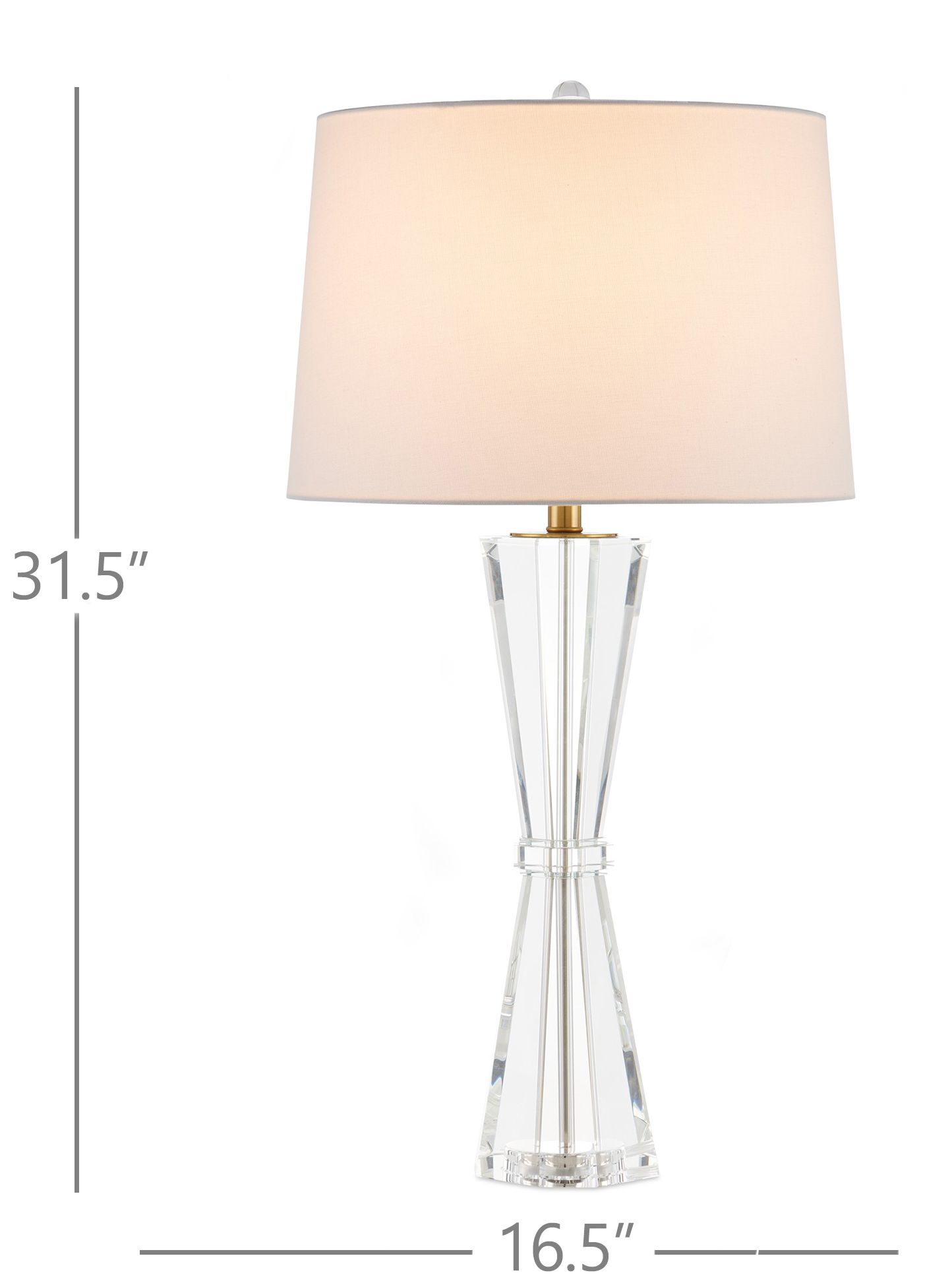 Currey & Company 31.5" Duveen Optic Crystal Table Lamp
