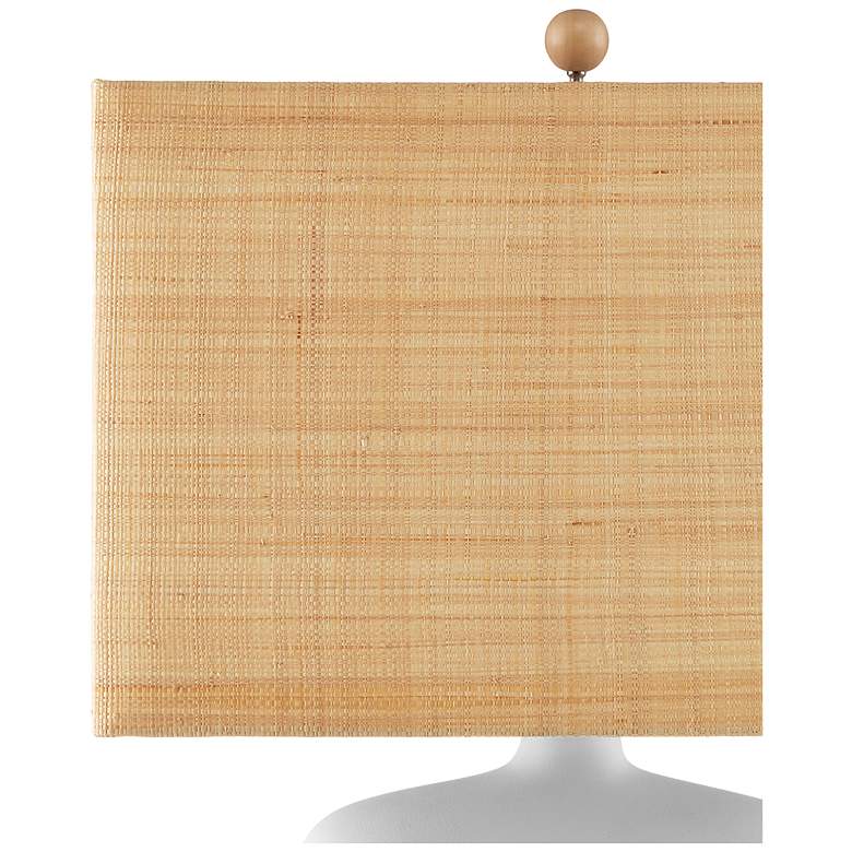 Image 4 Currey & Company 31.5" Musing White Composite and Wood Table Lamp more views