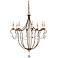 Currey & Company 31" Gold Crystal 8-Light Candelabra Chandelier
