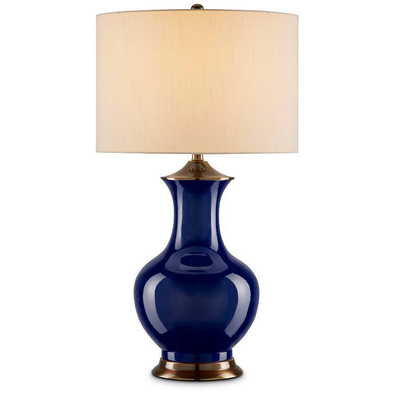 Image 1 Currey & Company 31" Lilou Blue Table Lamp