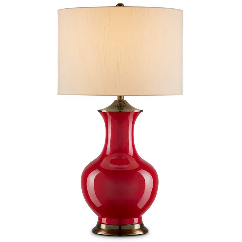 Image 1 Currey & Company 31" Lilou Red Table Lamp