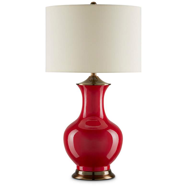 Image 4 Currey & Company 31" Lilou Red Table Lamp more views