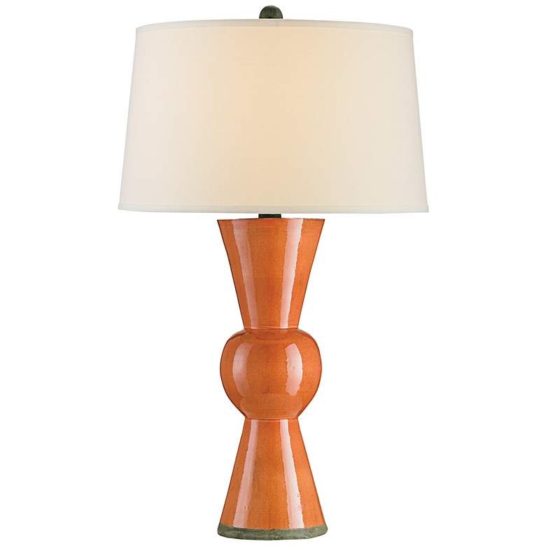 Image 2 Currey & Company 31" Modern Upbeat Orange Terracotta Table Lamp