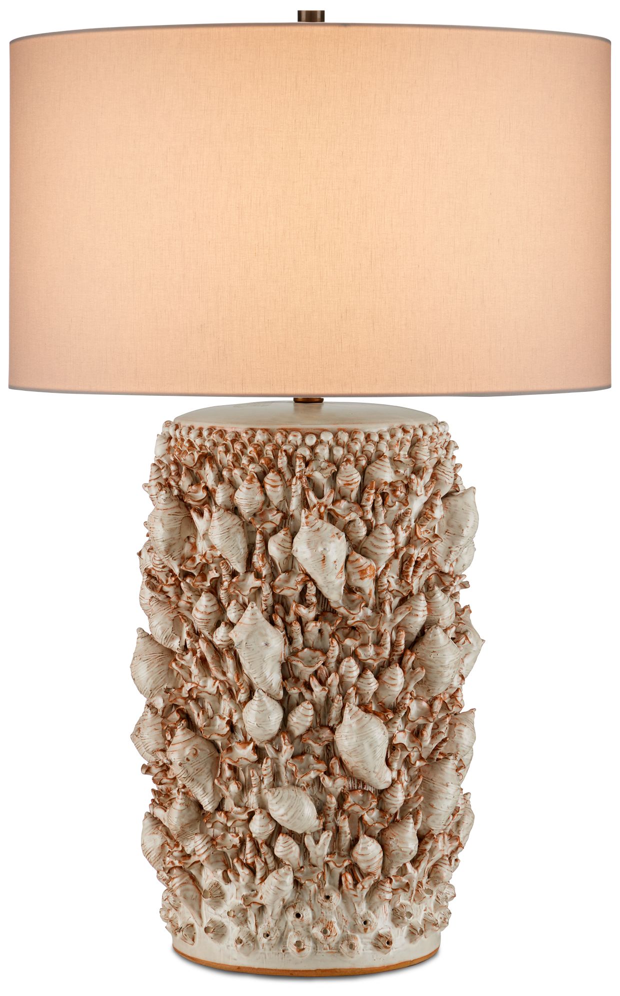 Image 2 Currey & Company 32.5" Corfu Ivory Ceramic Table Lamp