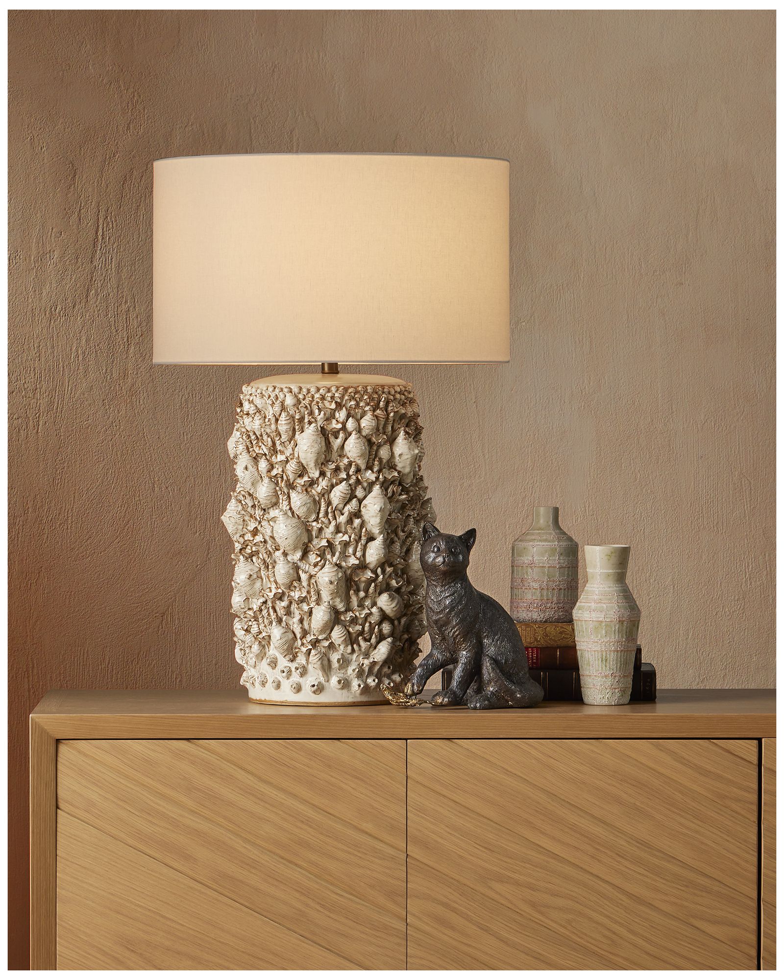 Image 6 Currey & Company 32.5" Corfu Ivory Ceramic Table Lamp more views