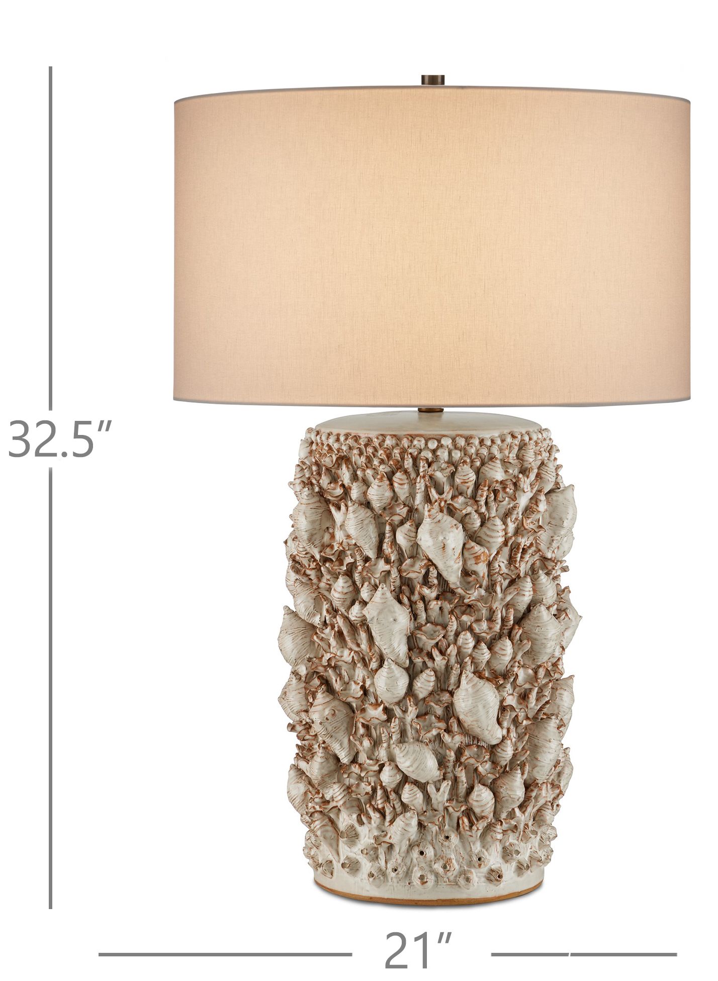 Image 7 Currey & Company 32.5" Corfu Ivory Ceramic Table Lamp more views