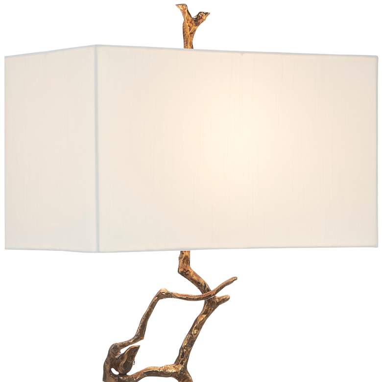 Image 3 Currey & Company 33 1/2"High Shadows Antique Brass Tree Table Lamp more views