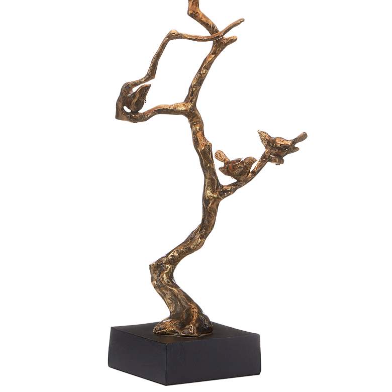 Image 4 Currey & Company 33 1/2"High Shadows Antique Brass Tree Table Lamp more views