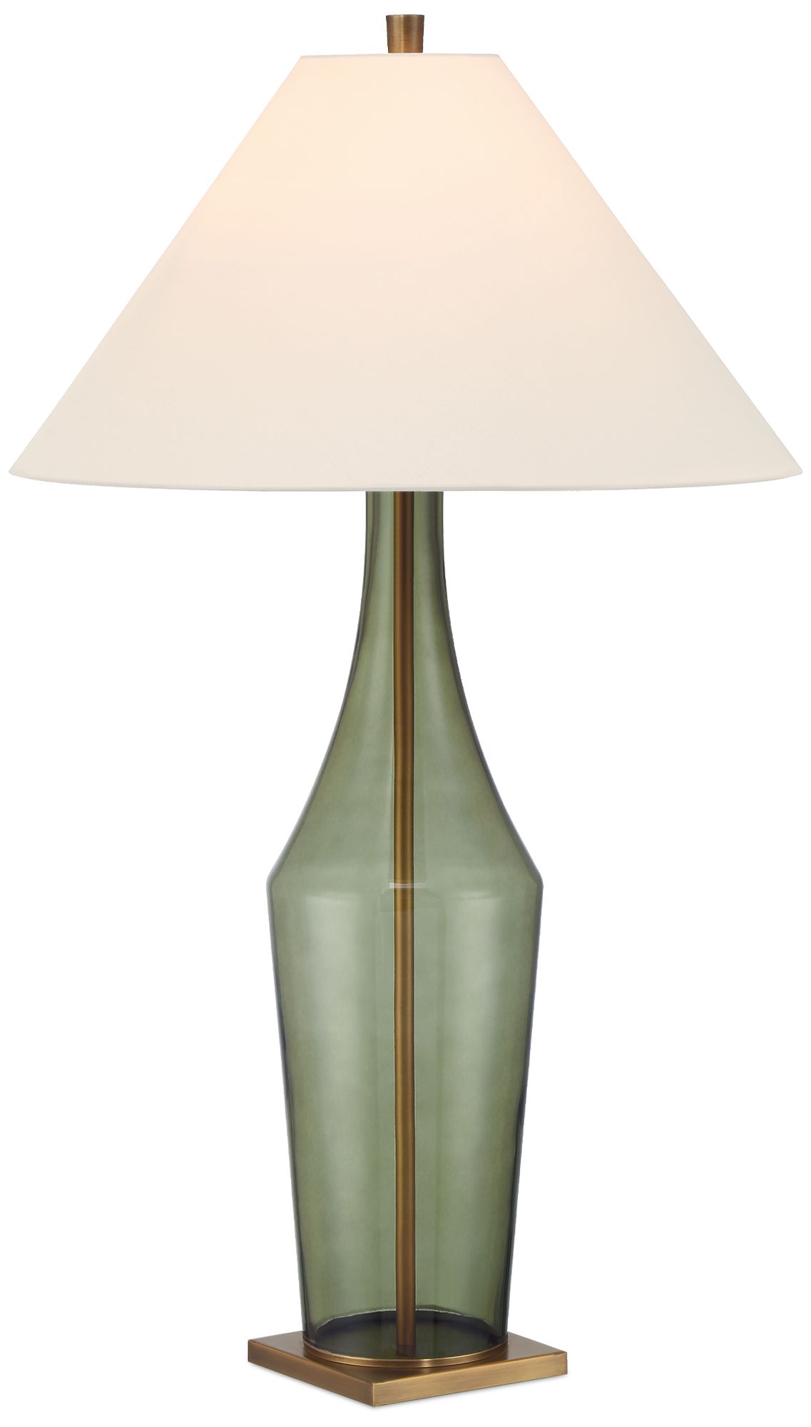 Currey & Company 34" Olive Green Table Lamp