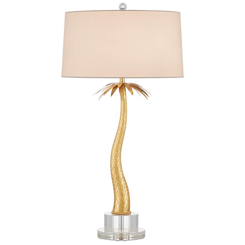 Image 1 Currey & Company 35" Mazari Gold 2-Light Table Lamp