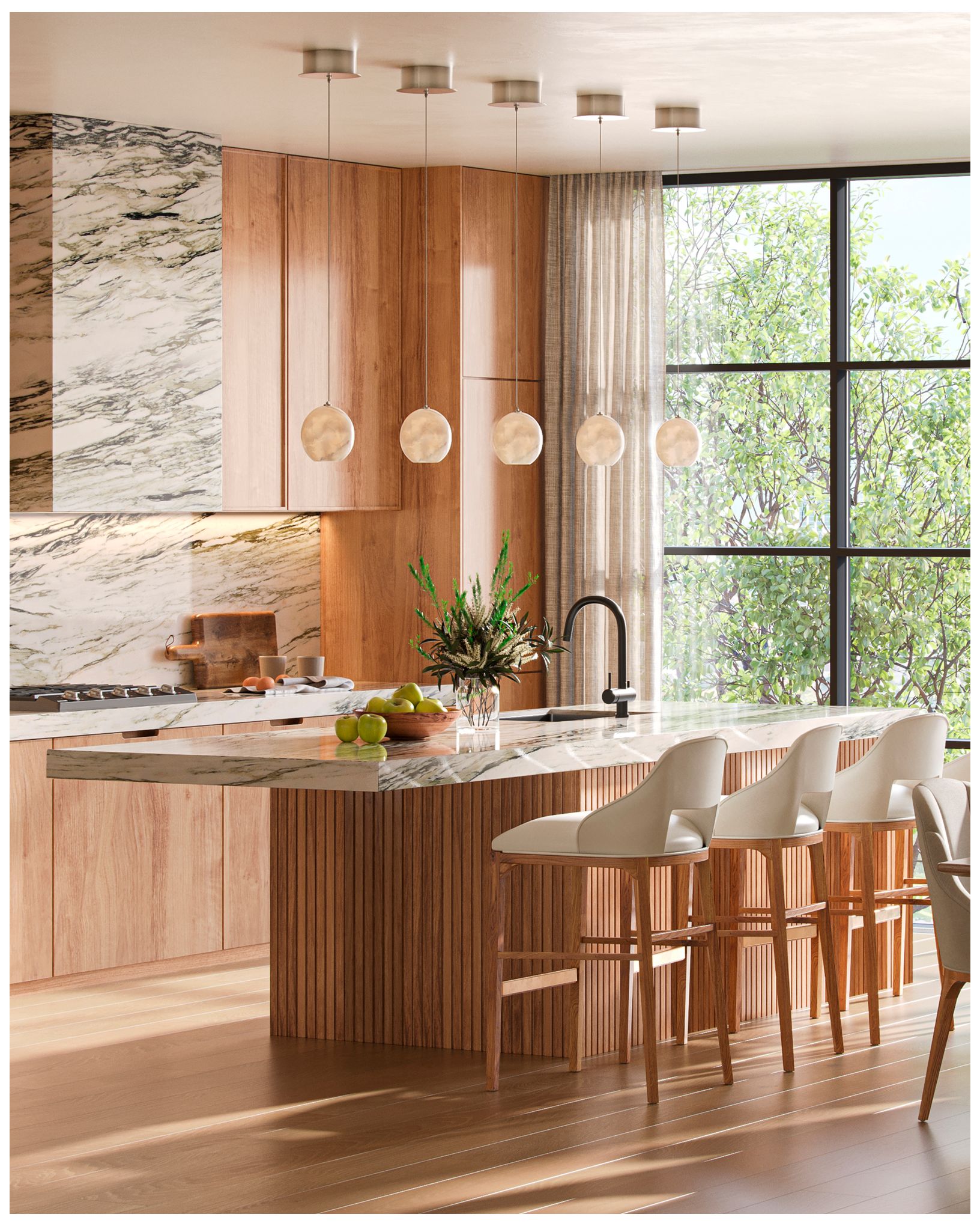 Currey & Company 38" Inga Bar Stool, Endurance Sand