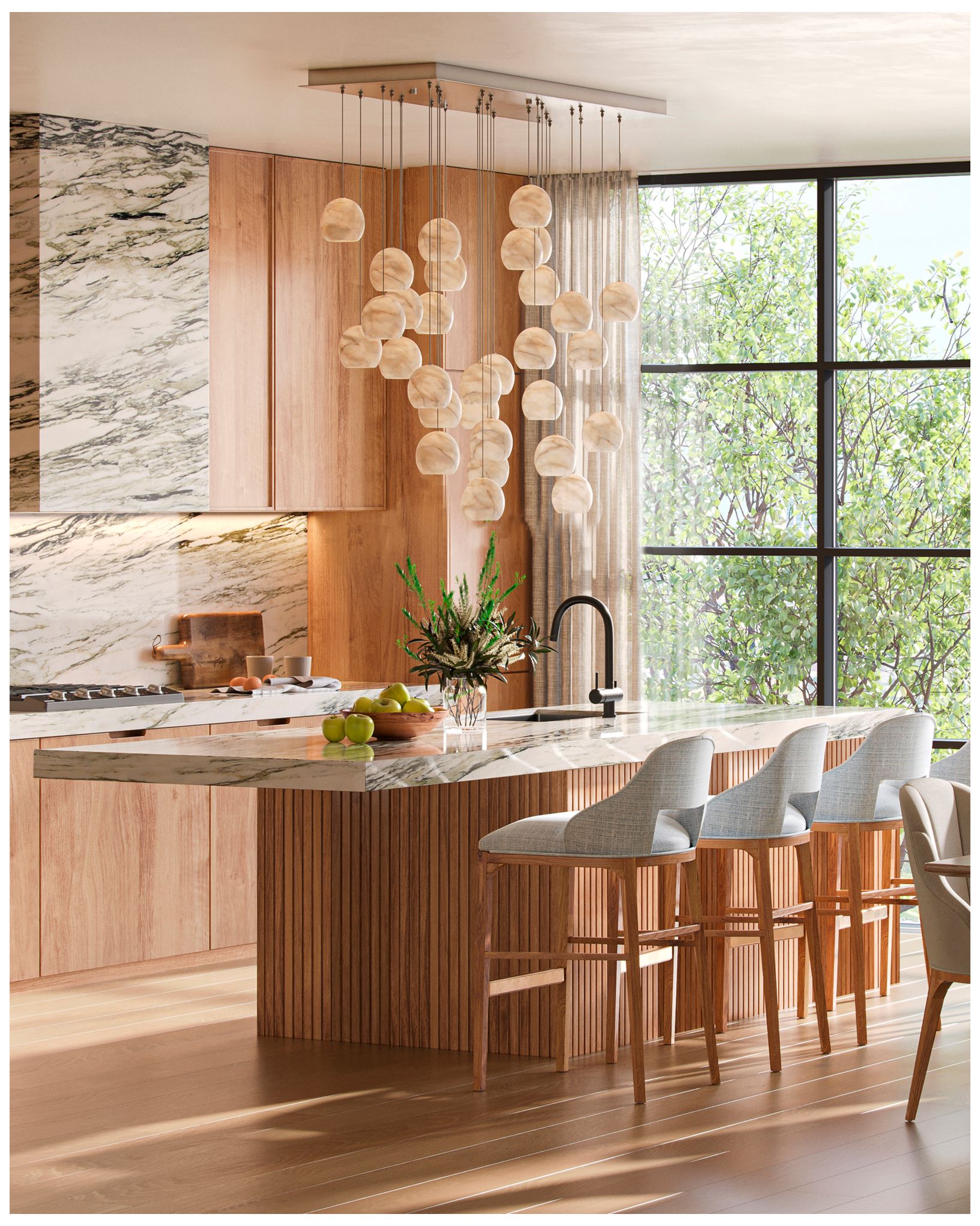 Currey & Company 38" Inga Bar Stool, Endurance Sand