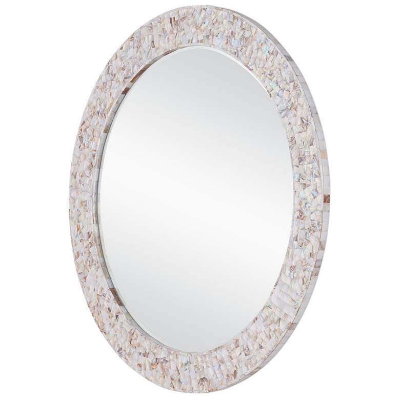 Image 3 Currey & Company 38" Uma Mother of Pearl Round Mirror more views