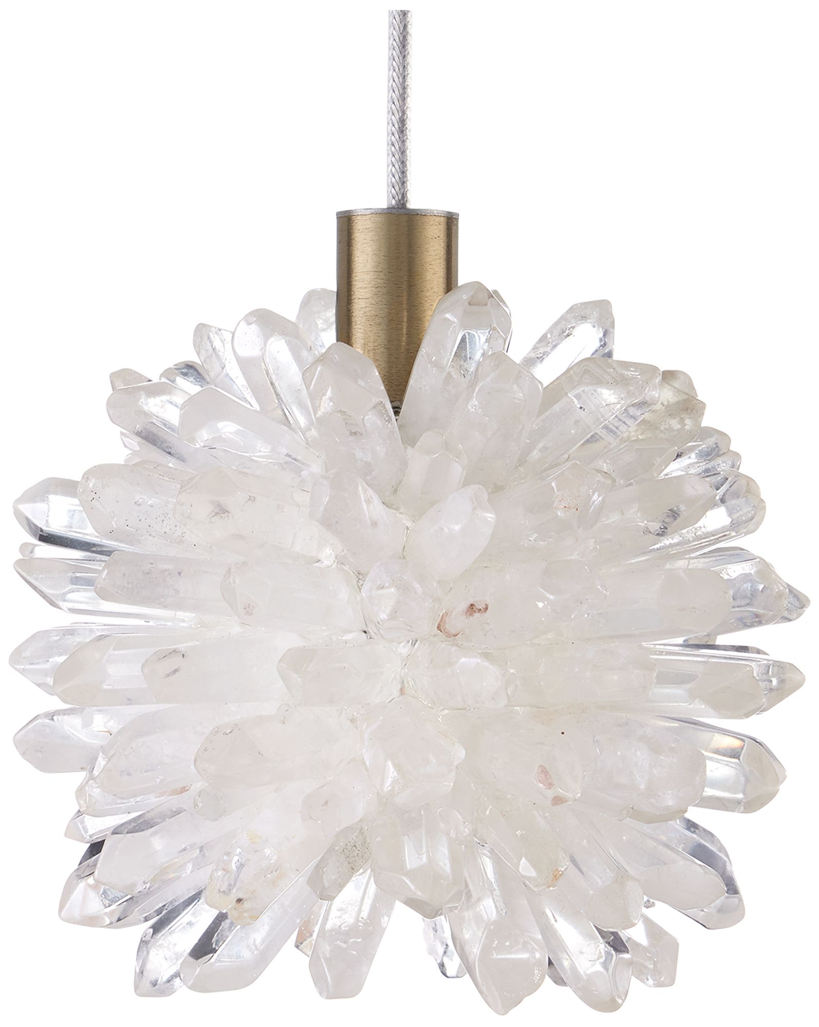 Image 3 Currey & Company 5.5" Purity 1-Light Quartz Pendant more views
