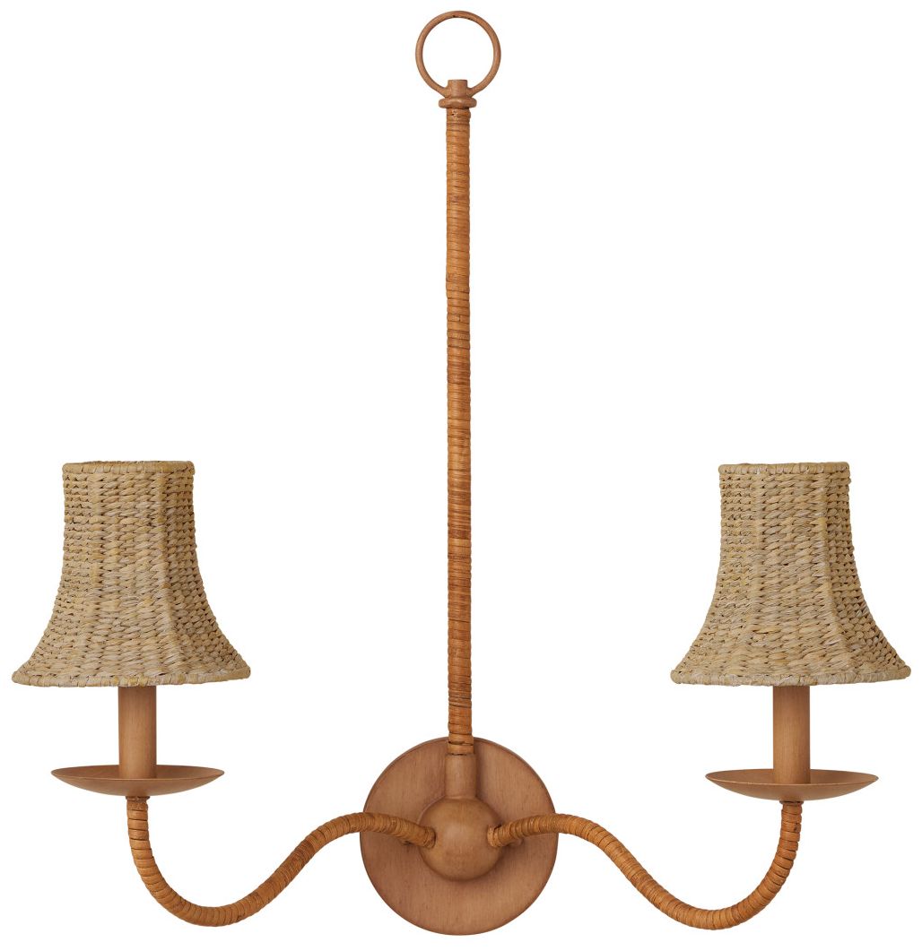 Image 4 Currey & Company 5" x 5.5" x 5.5" Belle Natural Chandeli more views