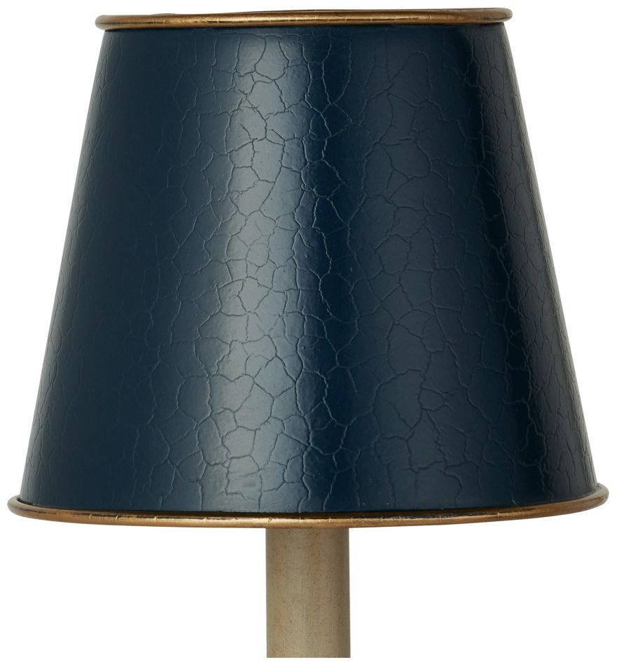 Image 2 Currey & Company 5" x 6" x 6" Tole Blue Tapered Shade