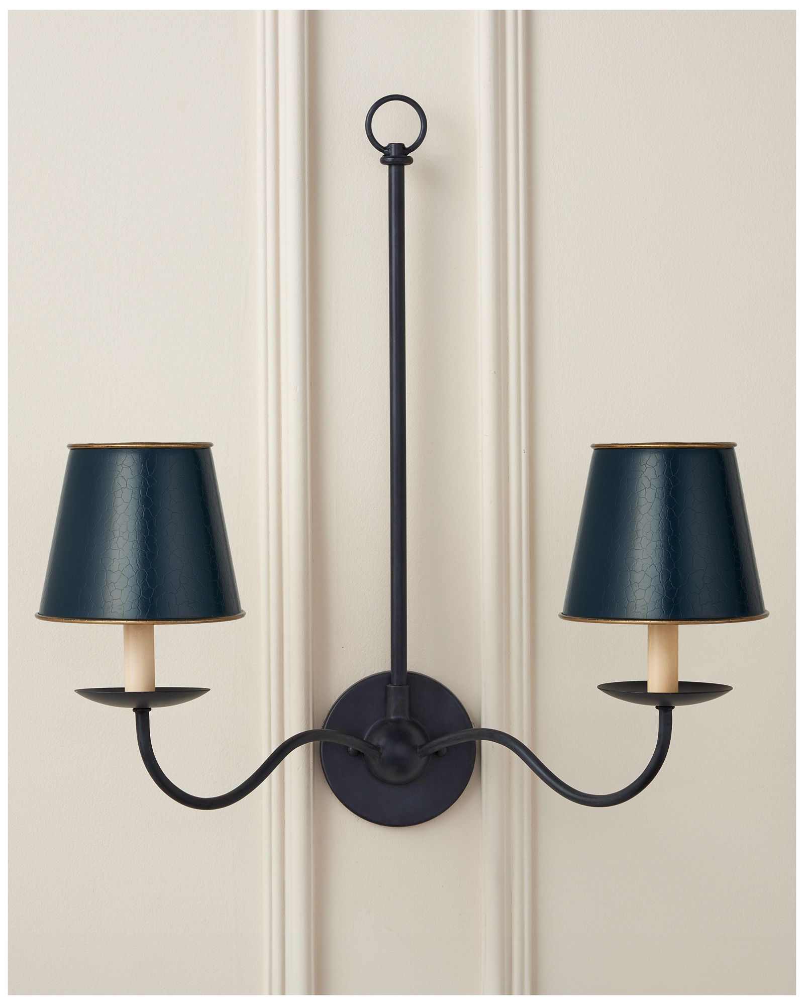 Currey &amp; Company 5" x 6" x 6" Tole Blue Tapered Shade