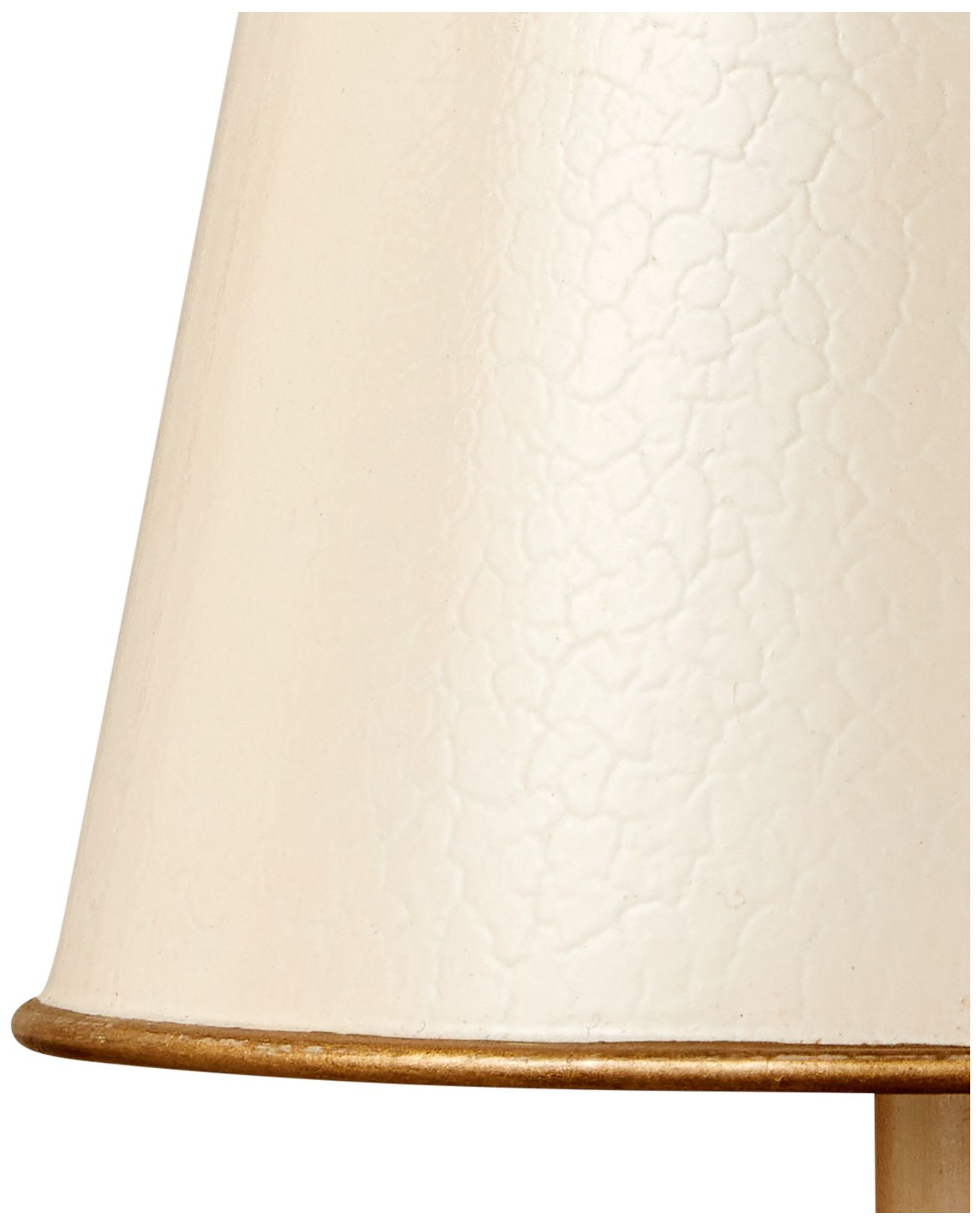 Image 2 Currey & Company 5" x 6" x 6" Tole Ivory Tapered Chandel more views