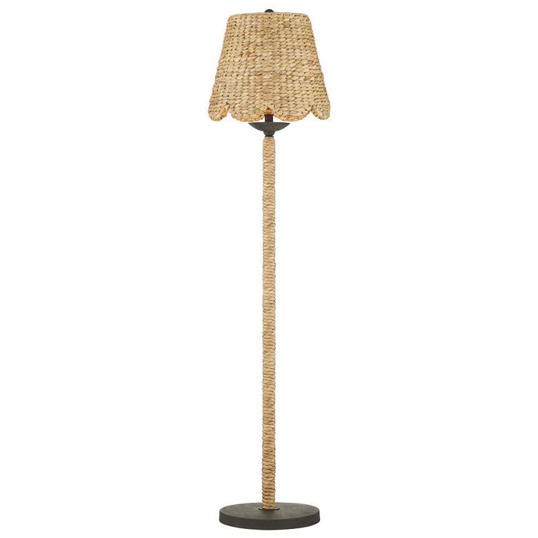 Image 1 Currey & Company 59.75" Annabelle Water Hyacinth Floor Lamp