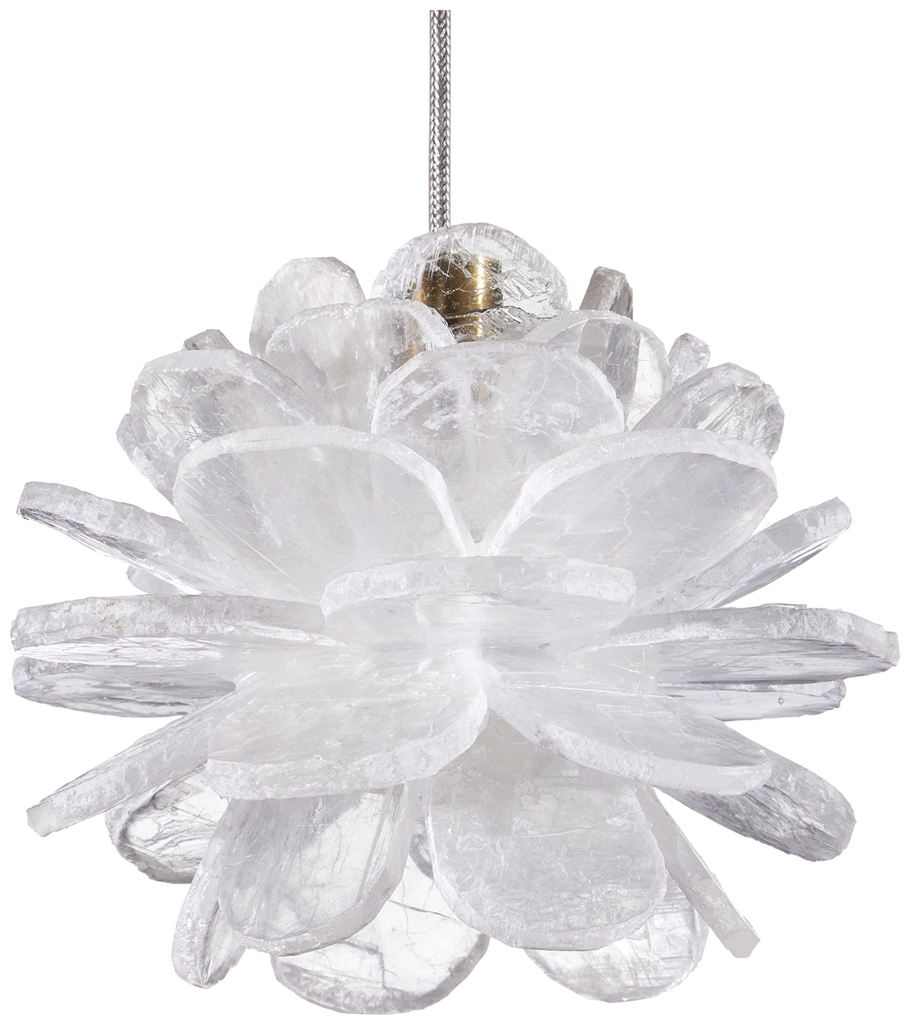 Image 3 Currey & Company 6" Clarity 1-Light Selenite Pendant more views