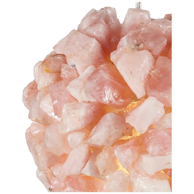 Image 2 Currey & Company 6" Clio 1-Light Rose Quartz Pendant more views