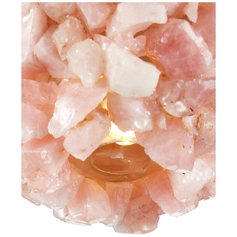 Image 3 Currey & Company 6" Clio 1-Light Rose Quartz Pendant more views