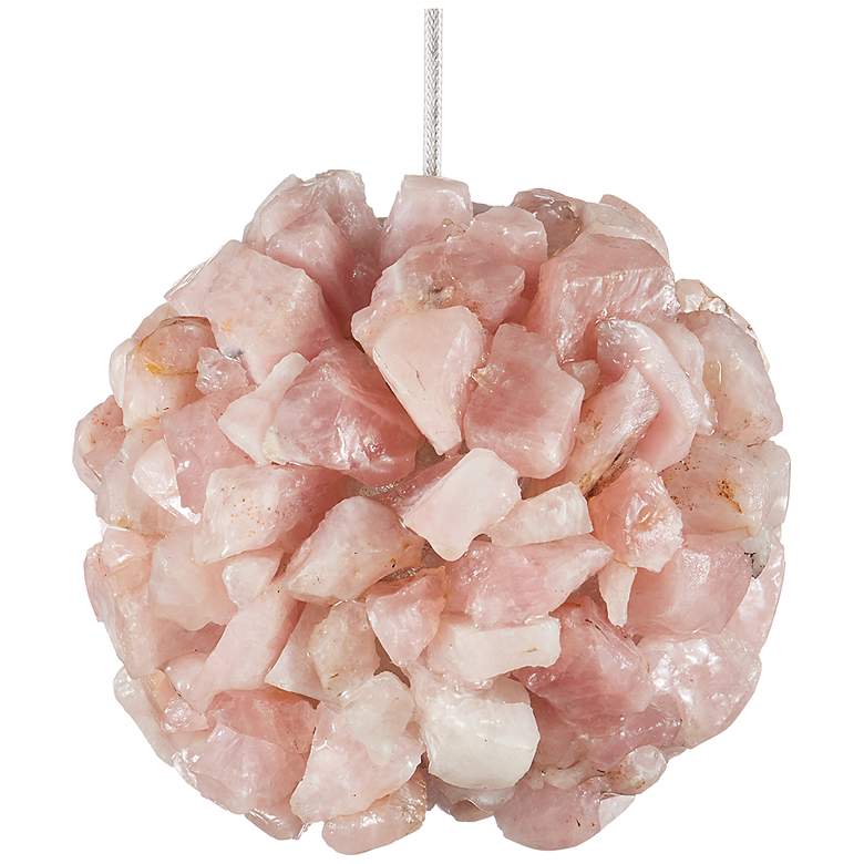Image 4 Currey & Company 6" Clio 1-Light Rose Quartz Pendant more views