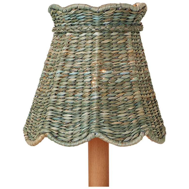 Image 1 Currey & Company 6" x 6" x 6" Annabelle Light Teal Taper