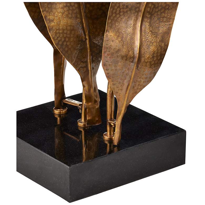 Image 2 Currey & Company 62.0" Musa 3-Light Brass and Granite Floor Lamp more views