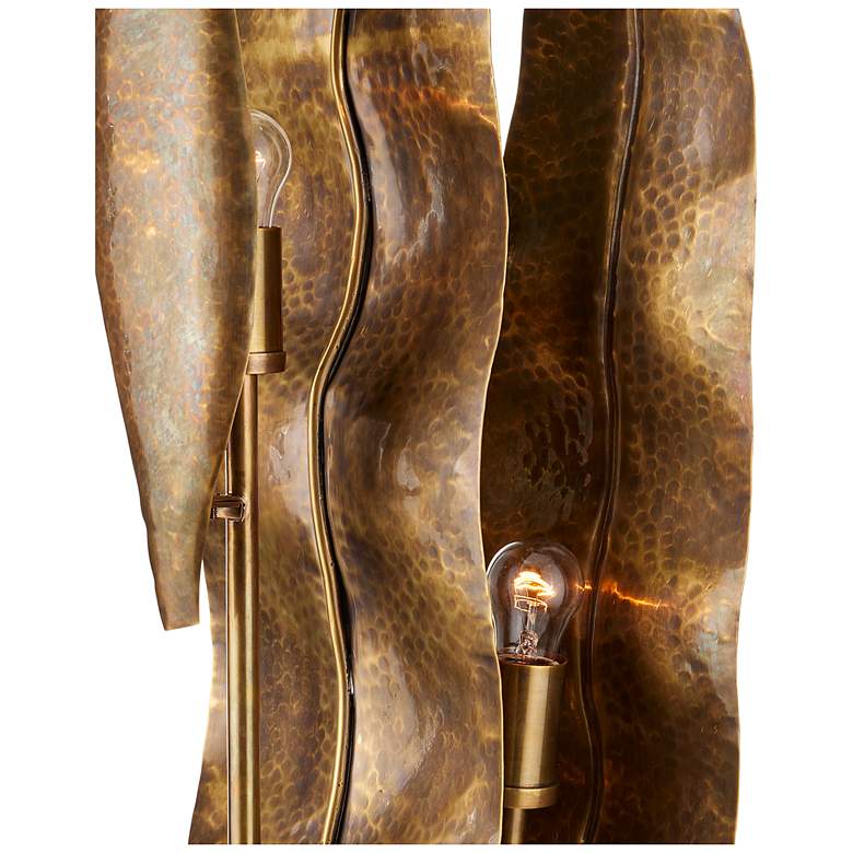 Image 7 Currey & Company 62.0" Musa 3-Light Brass and Granite Floor Lamp more views
