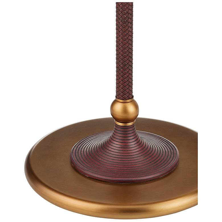 Image 2 Currey & Company 63.0" Libretto Faux Leather and Brass Floor Lamp more views