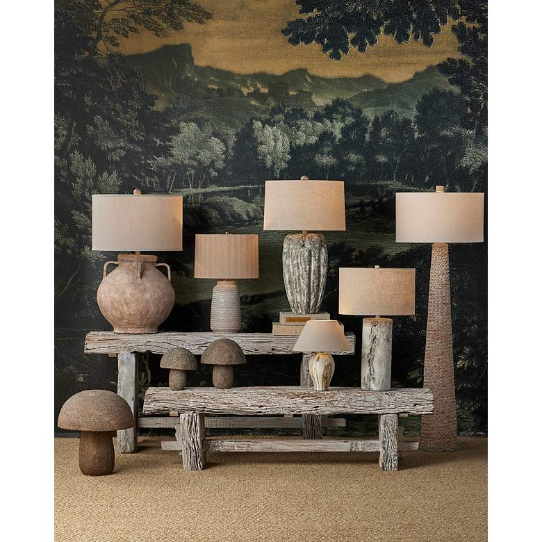 Image 3 Currey & Company 67" Birdsong Whitewash Water Hyacinth Floor Lamp more views