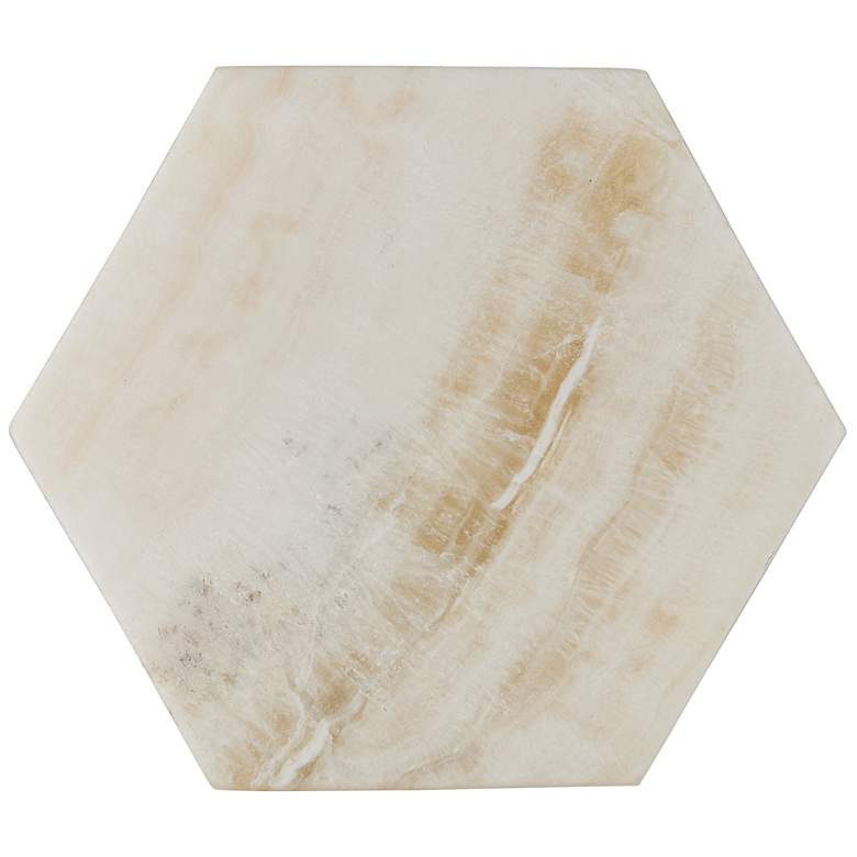 Image 3 Currey & Company 7" Arco Onyx Hexagon Box more views
