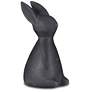 1_Currey & Company 7" Black Marble Rabbit Objet