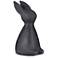 Currey & Company 7" Black Marble Rabbit Objet