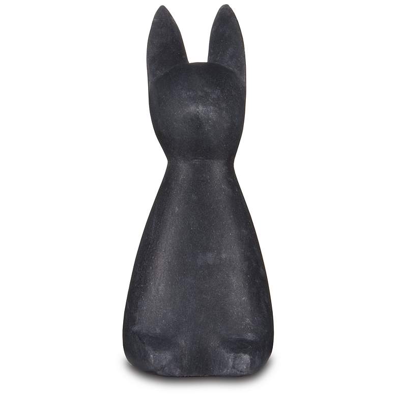 Image 2 Currey & Company 7" Black Marble Rabbit Objet more views