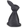 3_Currey & Company 7" Black Marble Rabbit Objet more views