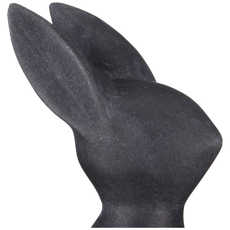 Image 4 Currey & Company 7" Black Marble Rabbit Objet more views