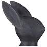 4_Currey & Company 7" Black Marble Rabbit Objet more views