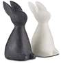 5_Currey & Company 7" Black Marble Rabbit Objet more views